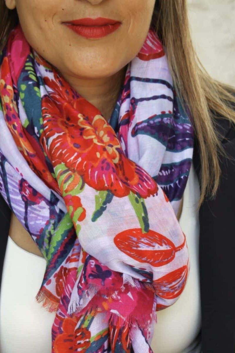 Foulard Bangkok - Fleuri multicolore