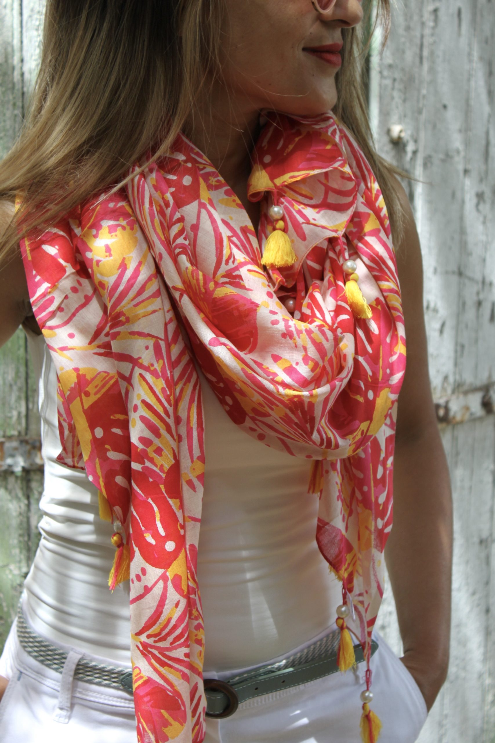 passion-foulard-tokyo-rose-jaune-blanc-2