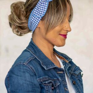 Bandeau fil de fer-Camille-Vichy bleu-NDJ Occitanie Bandeau fil de fer-Camille-Vichy bleu-NDJ Occitanie