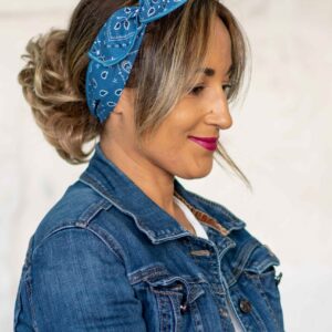 Bandeau fil de fer-Charlie-Bandana bleu-NDJ Occitanie