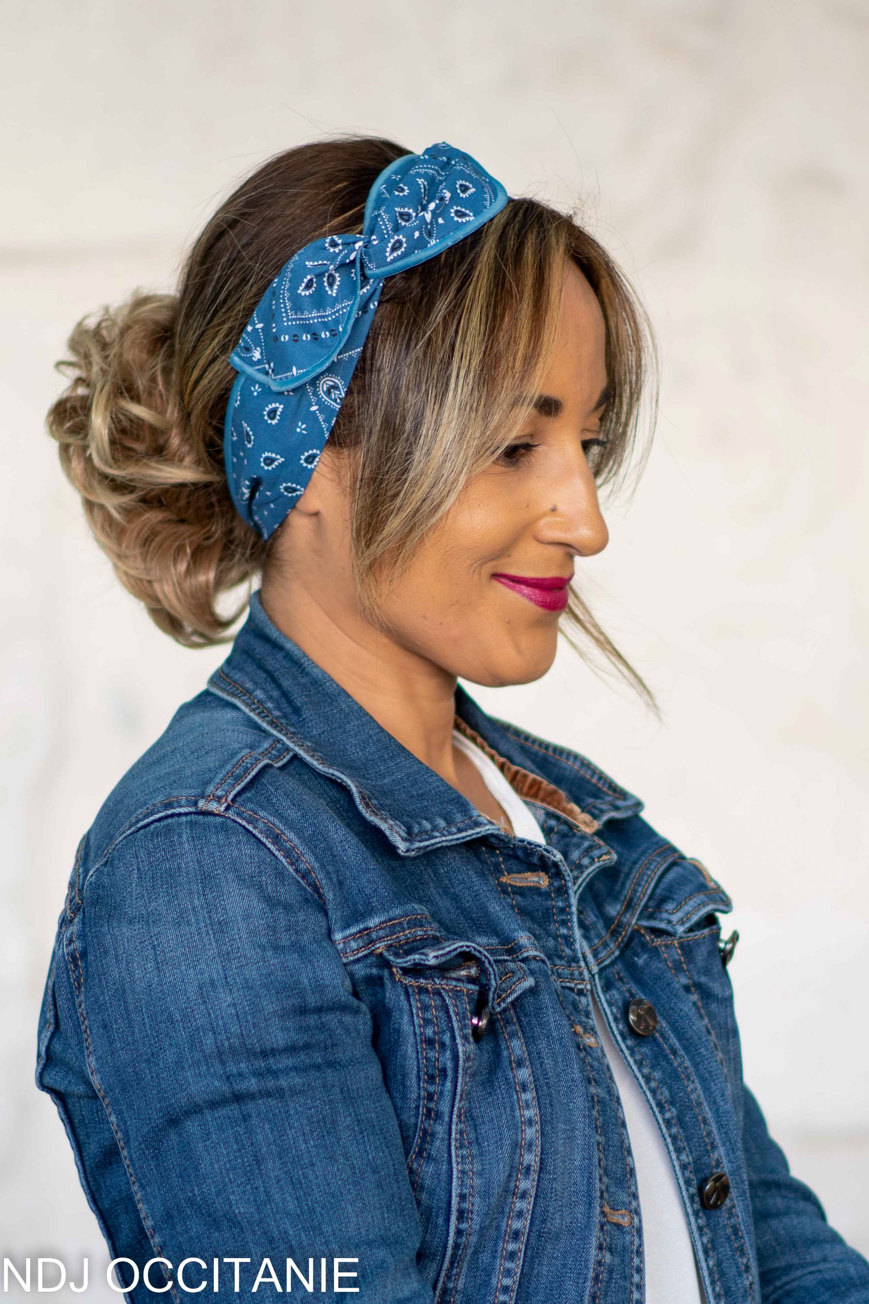 Bandeau fil de fer-Charlie-Bandana bleu-NDJ Occitanie