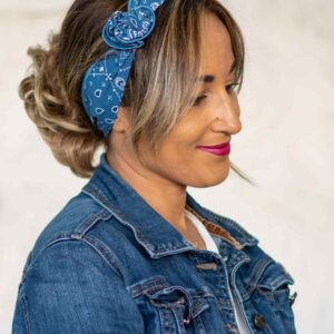 Bandeau fil de fer-Charlie-Bandana bleu-NDJ Occitanie