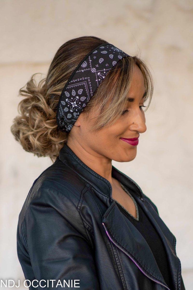Bandeau fil de fer-Charlie-Bandana noir-NDJ Occitanie
