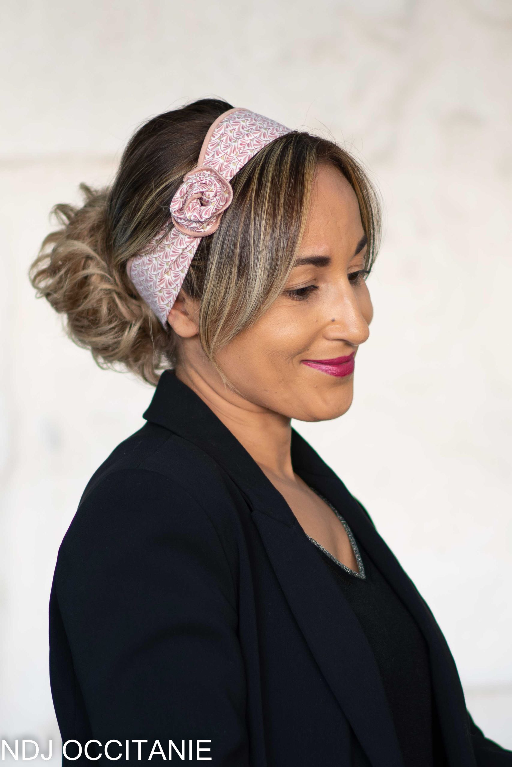 Bandeau fil de fer-Grace-Rose poudré-NDJ Occitanie-2 Bandeau fil de fer-Grace-Rose poudré-NDJ Occitanie