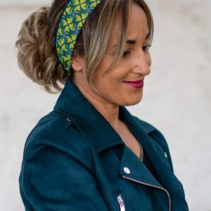 Bandeau fil de fer-Jaelle-Wax vert bleu-NDJ Occitanie-2 Bandeau fil de fer-Jaelle-Wax vert bleu-NDJ Occitanie