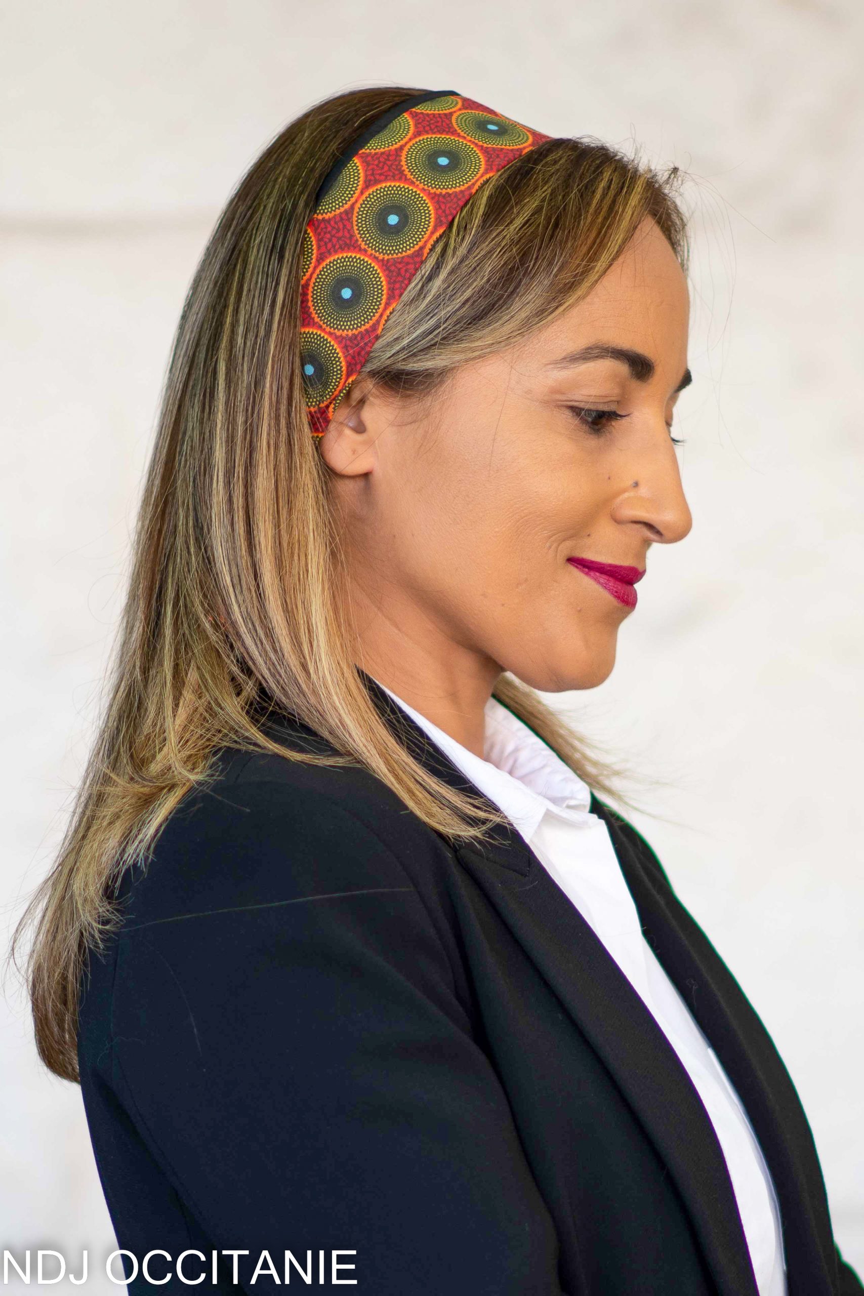 Bandeau fil de fer-Mia- Motif wax-NDJ Occitanie-2