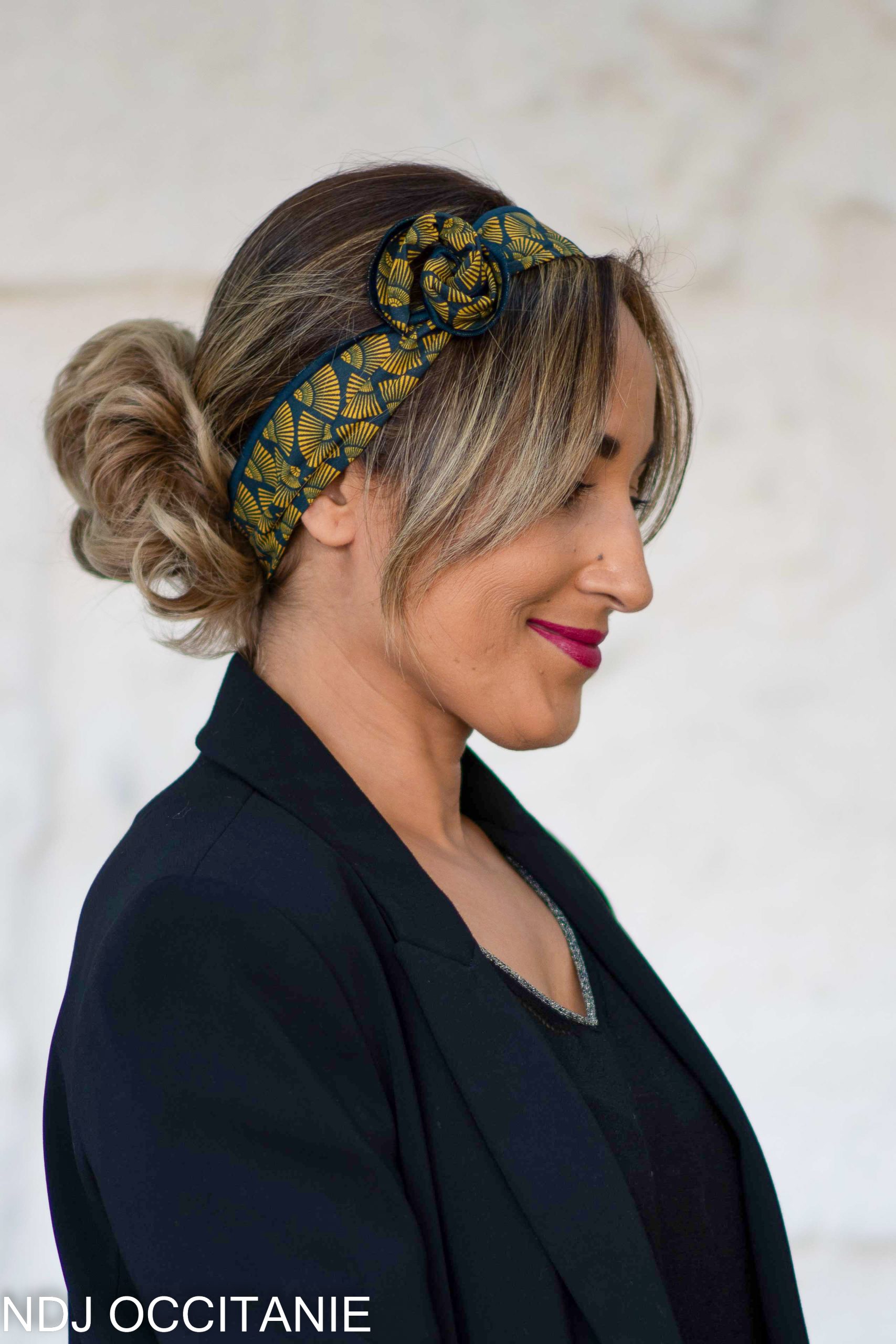 Bandeau fil de fer-Yumi-Bleu ocre-NDJ Occitanie-2 Bandeau fil de fer-Yumi-Bleu ocre-NDJ Occitanie-3