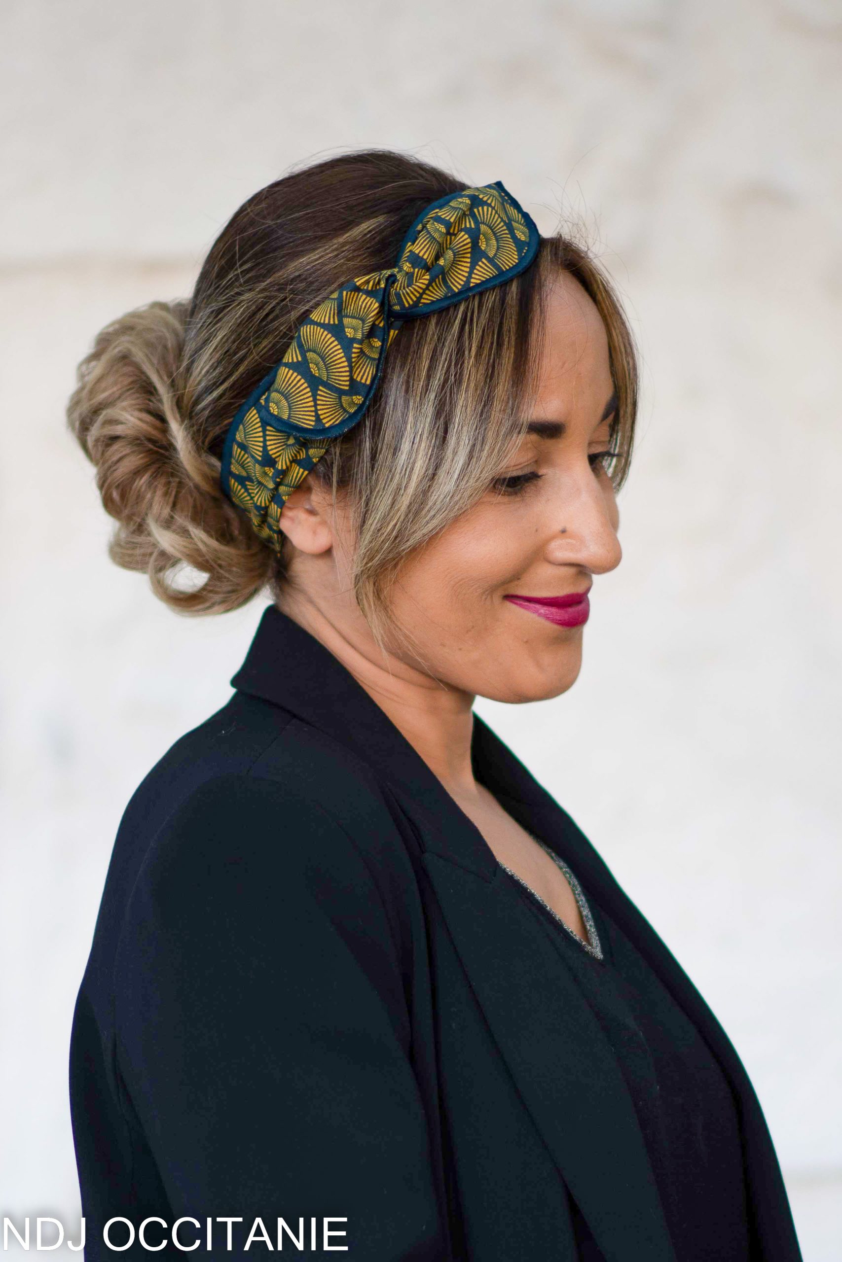 Bandeau fil de fer-Yumi-Bleu ocre-NDJ Occitanie Bandeau fil de fer-Yumi-Bleu ocre-NDJ Occitanie-3